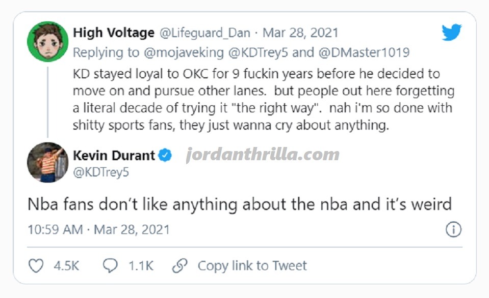 Kevin Durant Accuses NBA Fans Of Not Liking The NBA In Response To ...