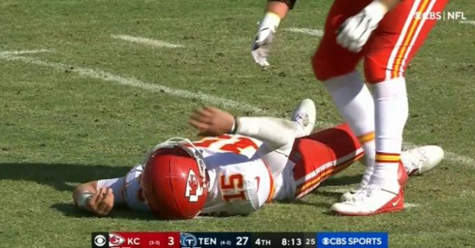 Slow Motion Footage Shows Patrick Mahomes Almost Broke His Neck After ...