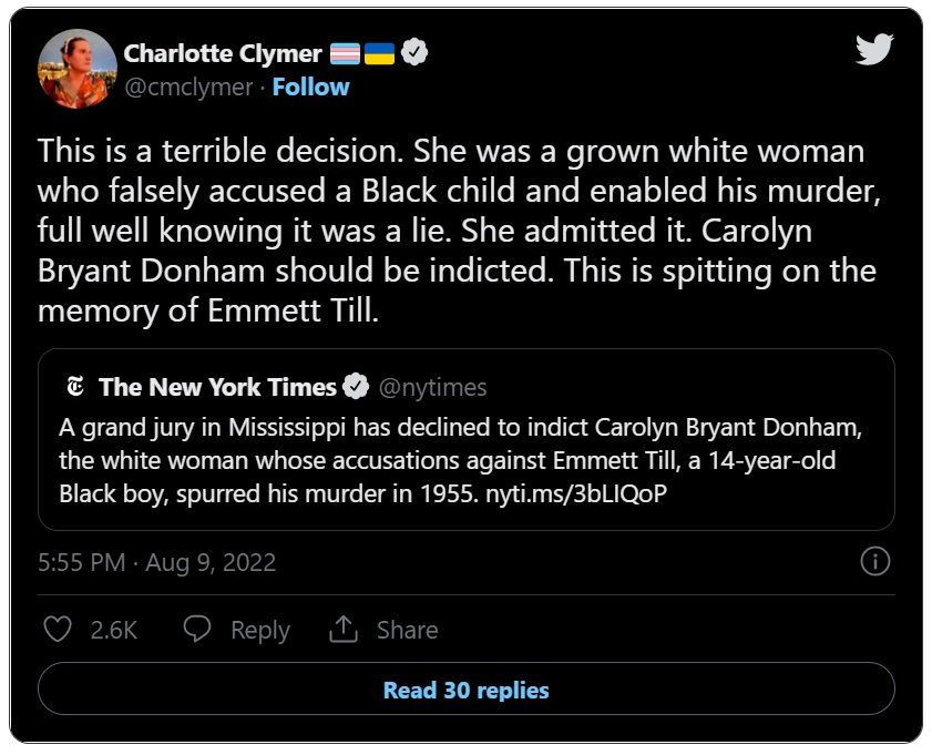 Celebrities React To Mississippi Grand Jury Declining To Indict Carolyn Bryant Donham For Emmett 