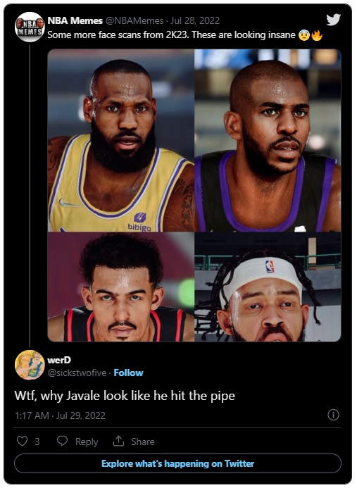 Social Media Roasts JaVale McGee's NBA 2K23 Face Reveal Photo Fail