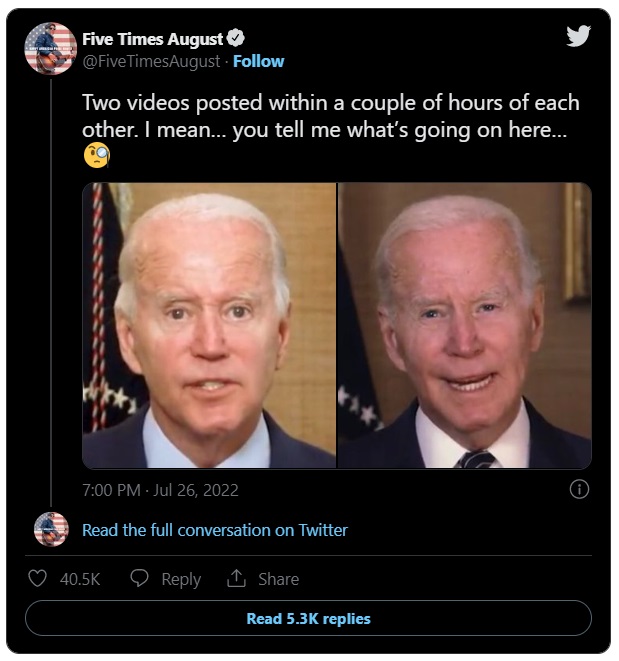 Are Joe Biden's Eyes Not Blinking and Deeper Voice Proof of Deep Fake ...