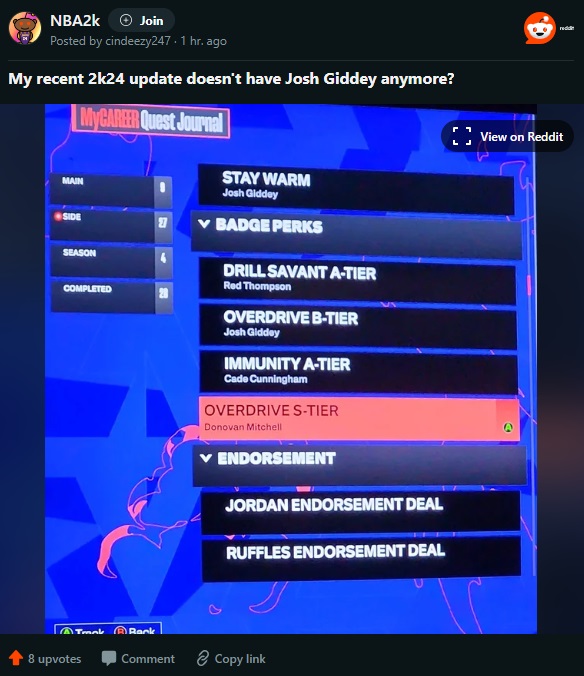 Was Josh Giddey Removed from NBA 2K24 after He Got Booed Every Time He Touched the Ball?