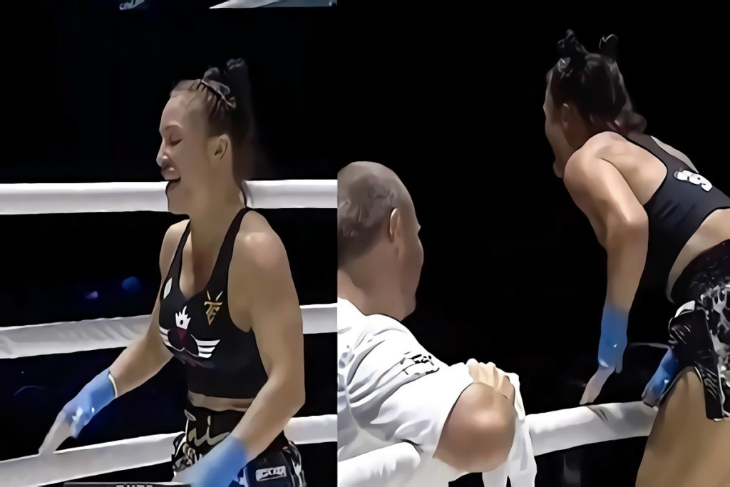 Female Bkfc Fighter Tai Emery Exposes Breasts Flashing Crowd After Knocking Out Rung Arun Khunchai
